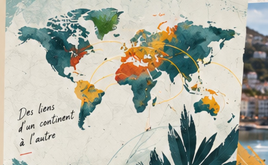 Collage cartographique, illustration